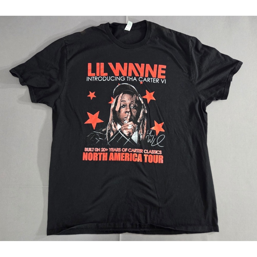 Lil Wayne Shirt Mens Large Black Tha Carter VI Tour Concert Tee Young Money Y2K